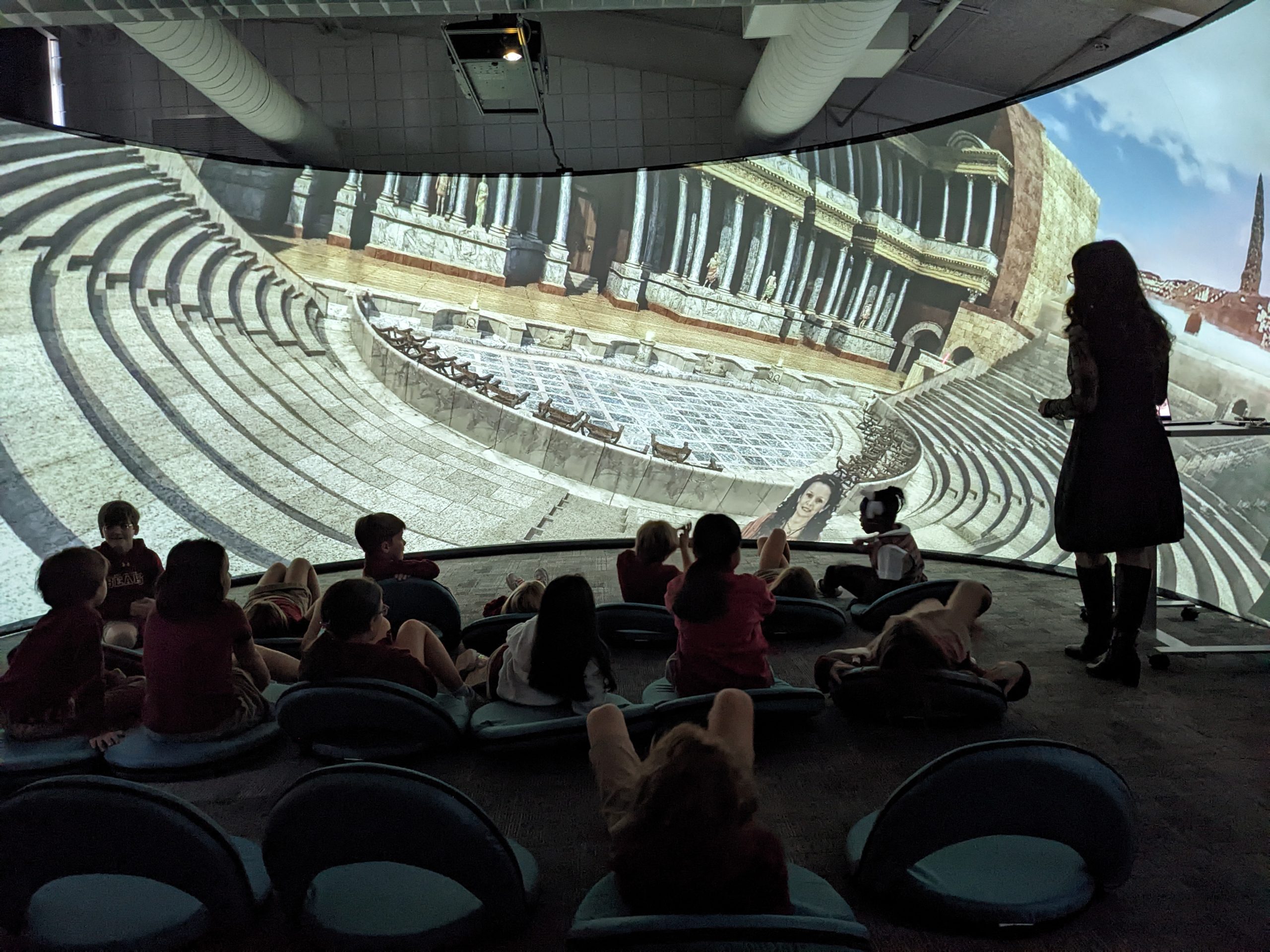 Elumenati GeoDome Panorama - classroom immersive learning environment at HIES in Atlanta