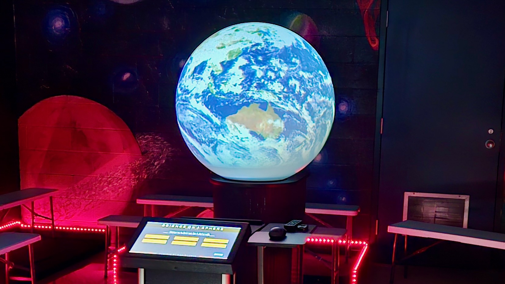 Elumenati GeoDome Globe at Mankato Planetarium